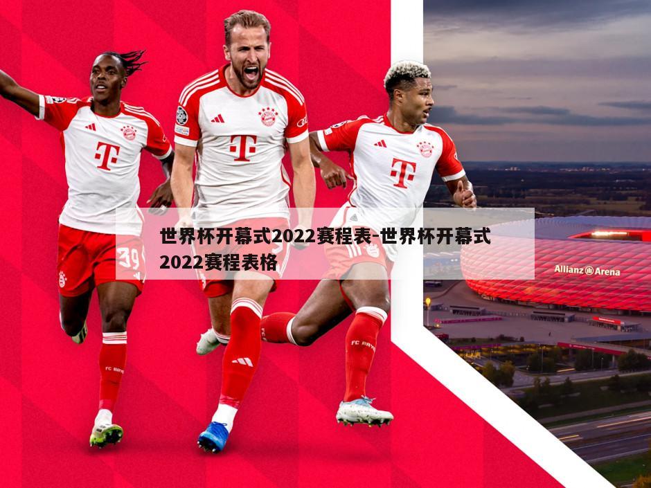 世界杯开幕式2022赛程表-世界杯开幕式2022赛程表格